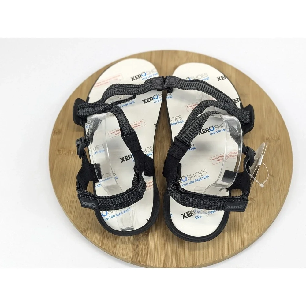 Xero Shoes Z-Trail EV Mens 8 Minimalist Barefoot Sport Sandals Black Charcoal